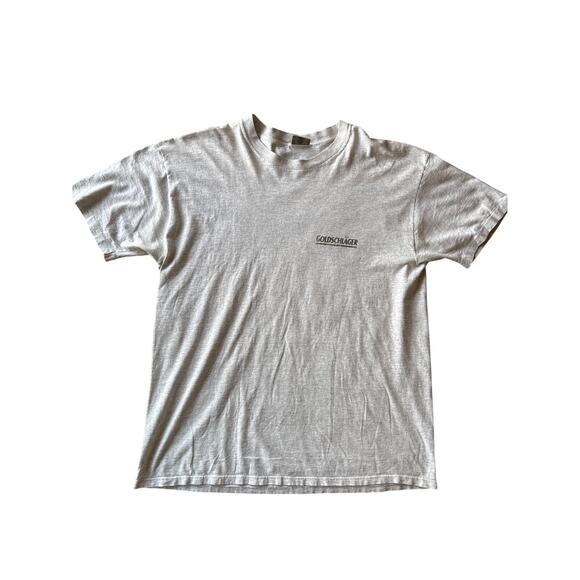 Vintage Goldschlager Single Stitched XL Spring Ford Heather Gray Alcohol Tee - Picture 2 of 8